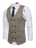 Blazer homme kaki 2021 Col V Business Casual Double Breasted régulier slim Vest