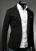 Blazer homme noir Casual 2021 Blazer Col V une bouton noir homme Veste