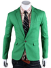 Blazer homme vert 2021 Casual Blazer Col V Veste imprimé Un bouton