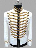 Blazer militaire boutons boutons costumes victoriens vintage pour hommes