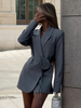 Blazer Pour Femme Chic Polyester Col Rabattu Fleurs Manches Longues