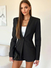 Blazer pour femme élégant col rabattu boutons manches longues