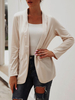 Blazer pour femmes Élégant col rabattu Polyester Printemps Automne Blazer pour femmes
