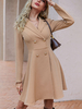 Blazer Robe Femme Courte à Col Revers avec Manches Longues Coupe Cintrée avec Boutonnages Unicolore Blazer Femme