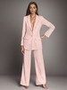 Blazer uni à revers cranté et boutonné ensemble 2 pièces décontracté