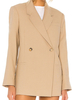 Blazer Veste Femme Court à Col Revers avec Manches Longues Coupe Cintrée avec Boutons Unicolore Blazer Femme