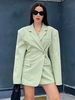Blazer Veste Femme Décontracté à Col Revers avec Manches Longues avec Boutons Unicolore Blazer Robe Femme