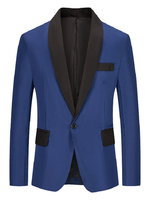 Blazers & Vestes Casual Casual Casual Casual Blue Blanc Très bon rapport qualité prix pour hommes