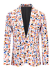 Blazers & Vestes Costumes occasionnels Casual Blanc Casual Blanc Cassée occasionnelle des hommes