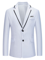 Blazers et vestes Hommes Casual Costumes Casual Blanc Grey Cool Cool Costuri costume pour hommes