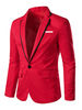 Blazers Homme Chic Rouge Un Bouton