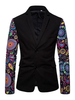 Blazers Vestes Casual Bleu Foncé Col Rabattu À Manches Longues Élégant Hommes Costumes Décontractés