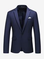 Blazers Vestes Costumes Décontracté Hommes Formels Bleu Marine Foncé De Qualité