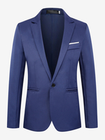 Blazers Vestes Costumes décontractés hommes Chic Kaki Gris Coupe Cintré