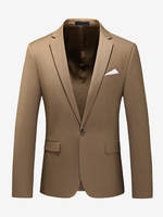 Blazers Vestes Costumes Décontractés Hommes Formel Kaki Jaune Cérémonie Mariage