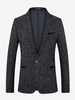Blazers Vestes Costumes Décontractés Hommes Noir Hiver Coupe Cintré
