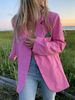 Blazers Vestes Femmes Courts à Col Revers avec Manches Longues avec Poches avec Boutons Unicolore