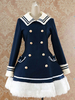 Bleu marine taille contrôlée Sailor Style Lolita Coat Déguisements Halloween