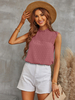Blouse Chemisier Femme à Col Montant Bicolores