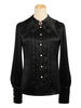 Blouse Gothique Chemisier Manches Longues Lolita Collier De Cordon Noir Chemise Lolita