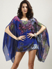 Blouse multicolore imprimé Floral surdimensionné chemisier en mousseline de soie