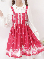 Blouse Sweet Lolita Top Lolita en dentelle fraise