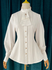 Blouses Gothiques Lolita Haut Lolita à Volants Chemisier Manches Longues Chemise Lolita Bordeaux