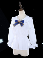 Blouses Lolita Blanches Manches Longues Volants Top Lolita Déguisements Halloween