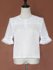 Blouses Lolita Chemise Lolita transparente à manches courtes blanche