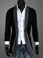 Blouson slim en laine mélangée color-block