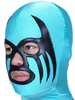 Blue And Black Nose les yeux ouverts et la bouche Hood Spandex Déguisements Halloween