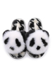 Boa Pantoufles Blanc Noir Tricot Laine Haut Bout Fermé Panda Intérieur Maison Pantoufles Chaussures