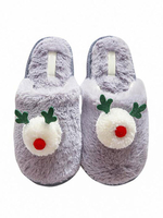 Boa pantoufles gris tricot laine supérieure bout fermé semelle en caoutchouc portable porte extérieure maison pantoufles chaussures
