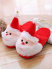 Boa pantoufles noël rouge tricot laine supérieure artificielle courte doublure en peluche bout rond porte intérieure pantoufles de maison