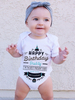Body bébé papa joyeux anniversaire Babay Cache-couche en coton pour tout-petit