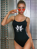 Body noir sans manches passepoil extensible bretelles cou sexy haut en polyester pour les femmes