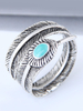 Boho bague en argent ouvert feuille cadeau danniversaire bijoux