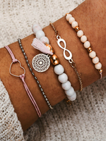 Boho Bracelet Chic En Métal Pendentif En Perle Bracelet Chaînes Bijoux Pour Femme