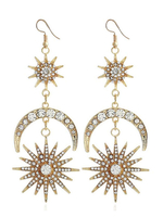 Boho Chandelier Boucles dOreilles Eblouissantes Starburst Boucles dOreilles Strass Dangle