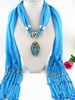 Boho écharpe Fringe Pendentif Oblong Echarpes