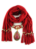 Boho écharpe Fringe Pendentif Oblong Echarpes