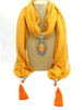 Boho écharpe pendentif pompon Oblong Echarpes
