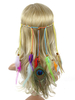 Boho coiffures plumes de paon tressé hippie bandeau été plage femmes cheveux accessoires Déguisements Halloween