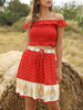 Boho deux pièces ensembles imprimé floral de lépaule tenue dété