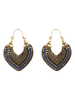 Boho Earrings évider boucles doreilles tribales en forme de coeur