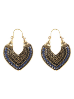 Boho Earrings évider boucles doreilles tribales en forme de coeur