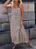 Boho Maxi Dresses - Robe dété sans manches à imprimé floral