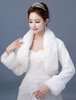 Bolero Wedding Jacket Ivoire manches longues fausse fourrure mariée hiver Cover Up