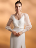 Boléro de marée cape de mariée en organza