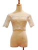 Boléro de mariage en dentelle ivoire